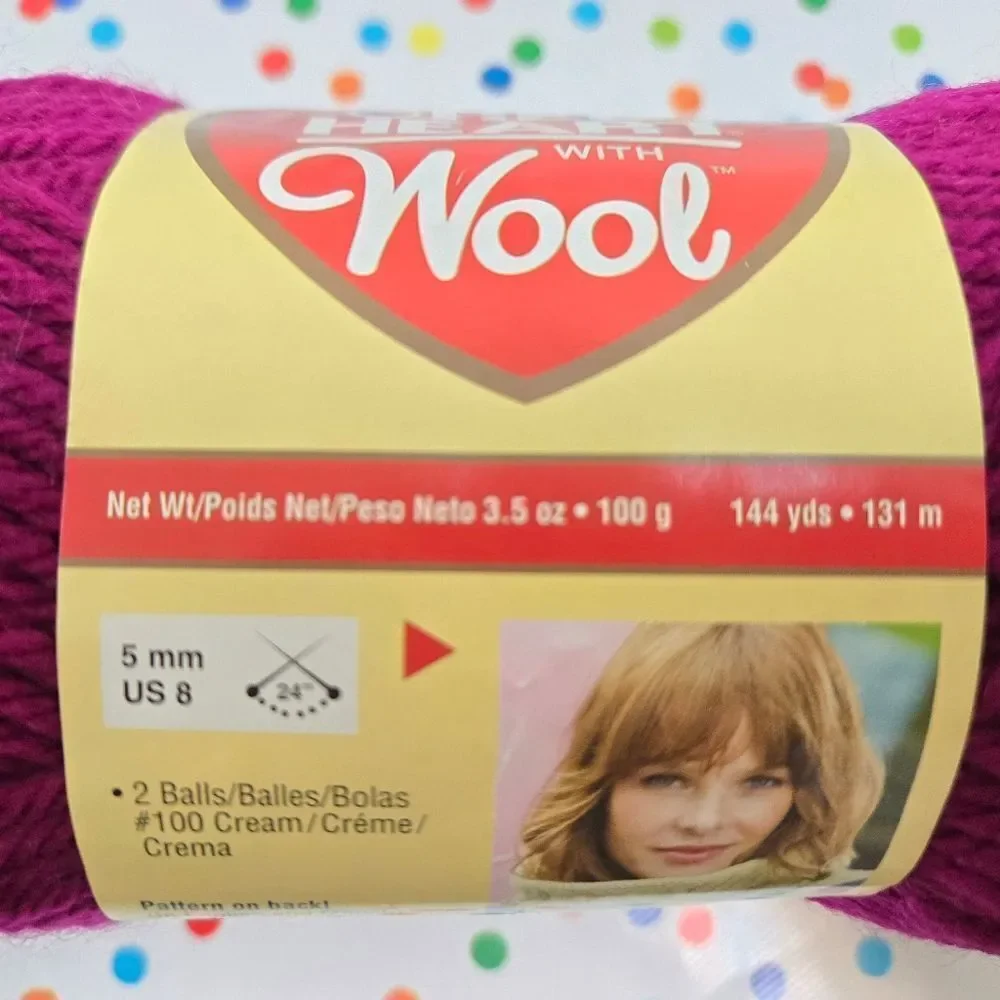 Red Heart Yarn Wool Bundle, TROPICAL NICKEL DHALIA